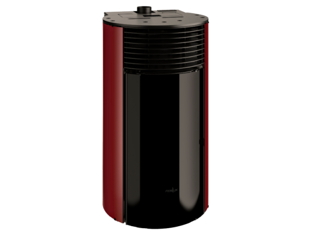 Estufa pellets Ferlux Helen Steel Rojo imperial